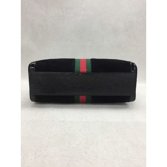 GUCCI Suede Off Dia GG Medium Shoulder Bag Shale Line - Picture 4 of 8